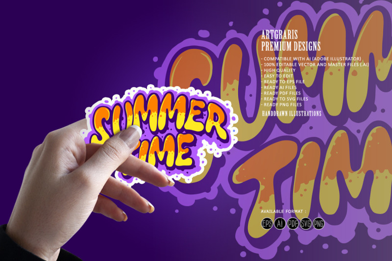 summer-time-typeface-hand-drawn