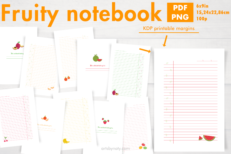 fruity-notebook-printable-kdp-interior