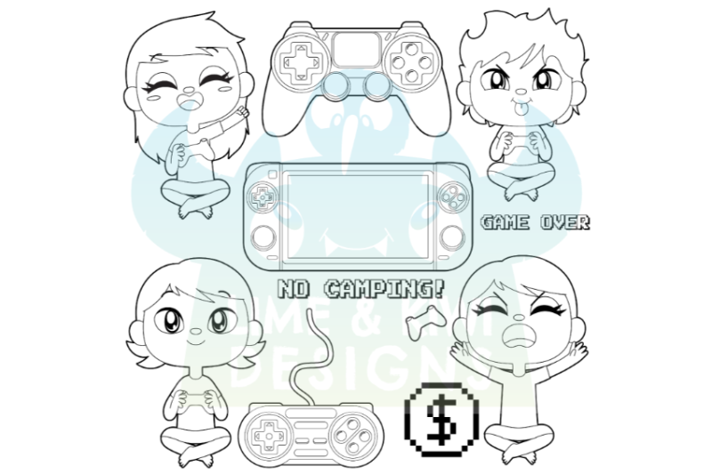 gamer-kids-digital-stamps-lime-and-kiwi-designs