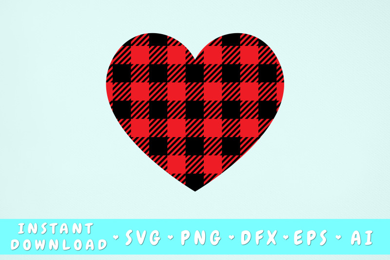 buffalo-plaid-heart-svg