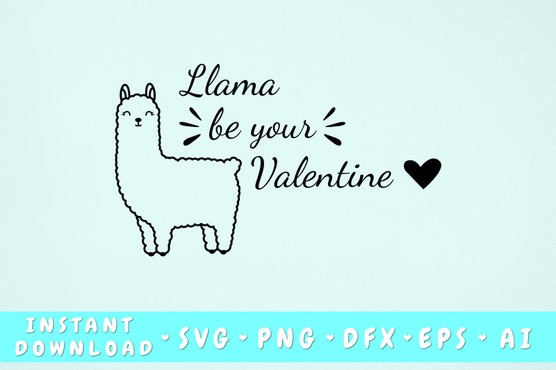 llama-be-your-valentine-svg