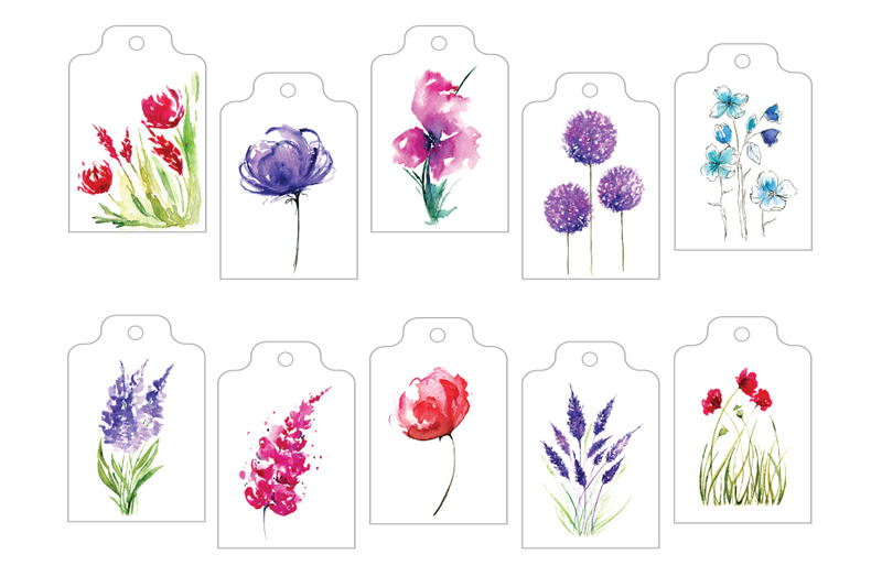 cute-set-of-gift-tags-with-watercolor-illustrations-10-floral-tags
