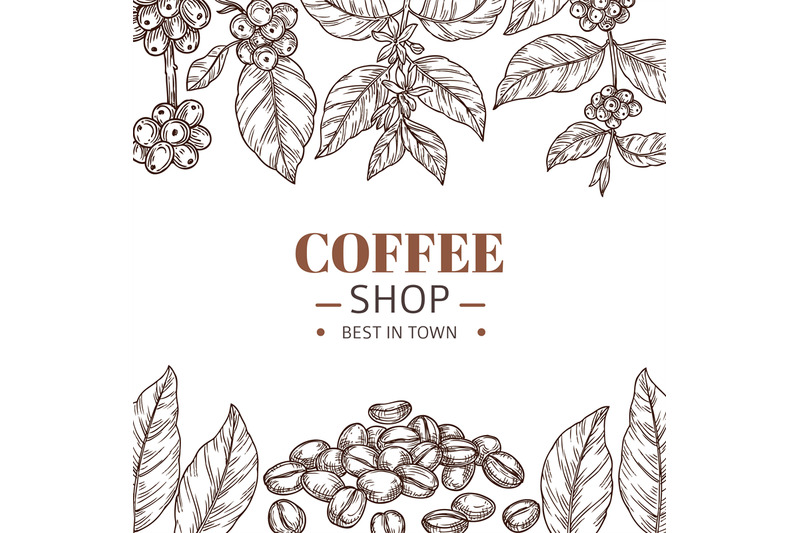 coffee-shop-poster-drawing-leaves-hand-drawn-beans-or-roasted-arabic