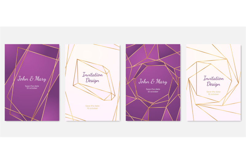 polygonal-frames-wedding-invitation-fashion-polygon-cards-gold-geome