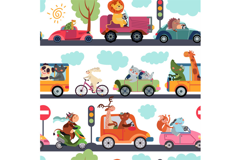 animal-transport-pattern-transportation-funny-city-zoo-traffic-kids