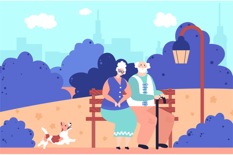 grandparents-in-park-romantic-elderly-people-happy-senior-sit-togeth