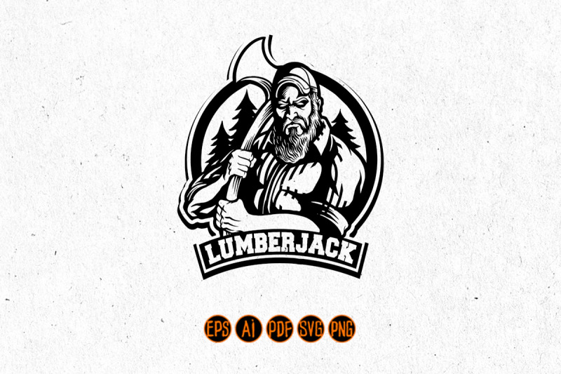 lumberjack-badge-axe-logo-forest-silhouette