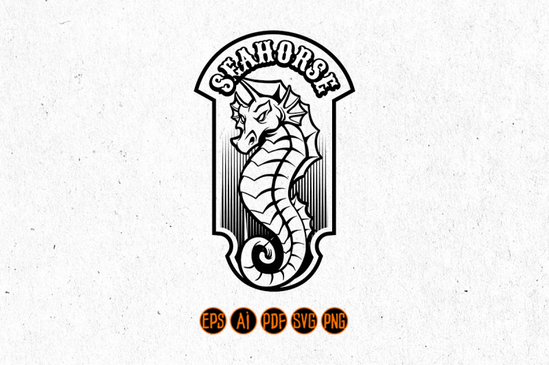 sea-horse-badge-silhouette