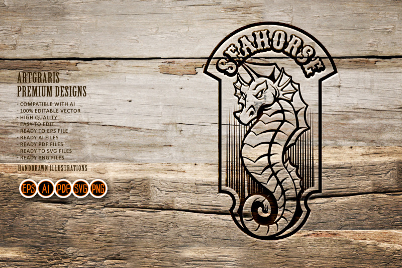 sea-horse-badge-silhouette