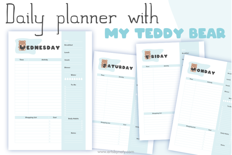 daily-planner-with-my-teddy-bear-kdp-interior