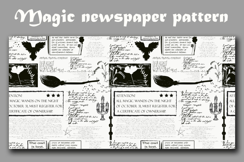 magic-newspaper-seamless-pattern