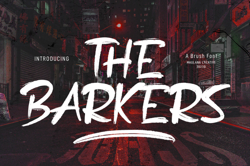 the-barkers-brush-font