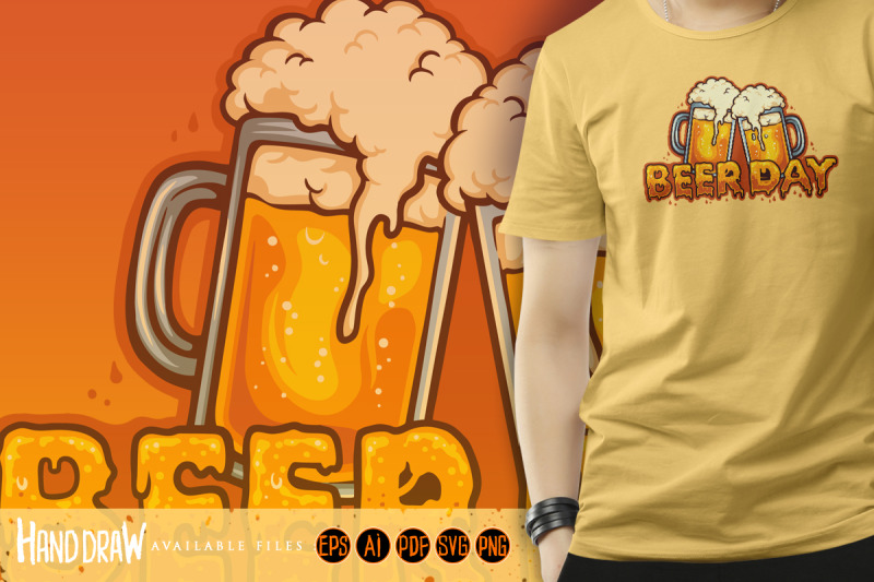 beer-day-typeface-joint-two-glass-alcohol