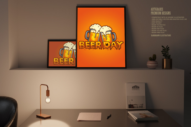 beer-day-typeface-joint-two-glass-alcohol