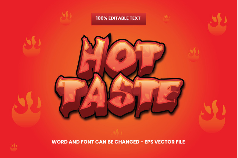 hot-taste-editable-text-effect-vector-adobe-illustrator
