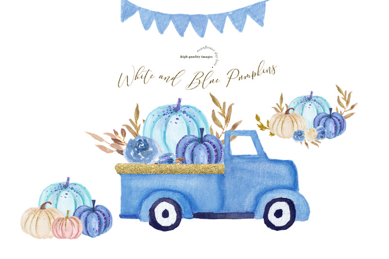 pick-up-car-blue-pumpkin-clipart-pastel-blue-pumpkin