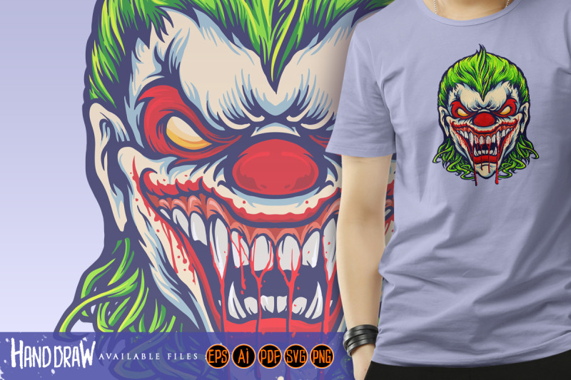 evil-angry-joker-blood-vampire-illustrations