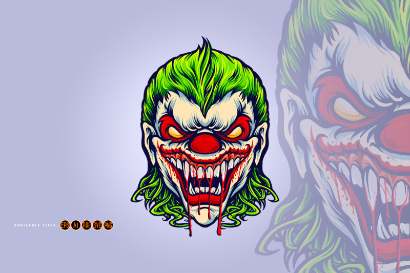 evil-angry-joker-blood-vampire-illustrations