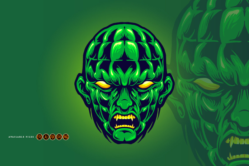 green-head-angry-monster-halloween