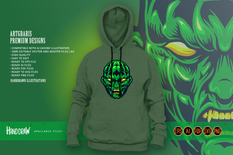 green-head-angry-monster-halloween