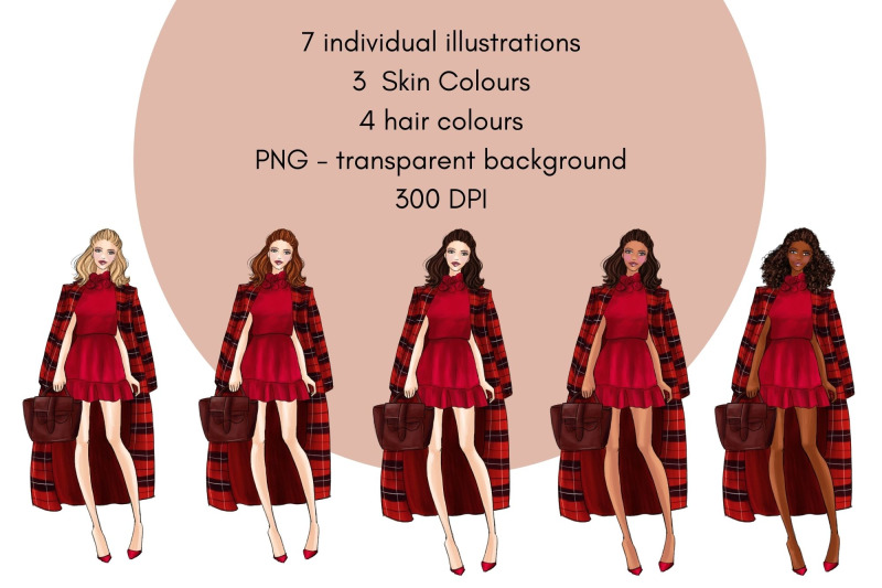 girls-in-red-3-fashion-clipart-set