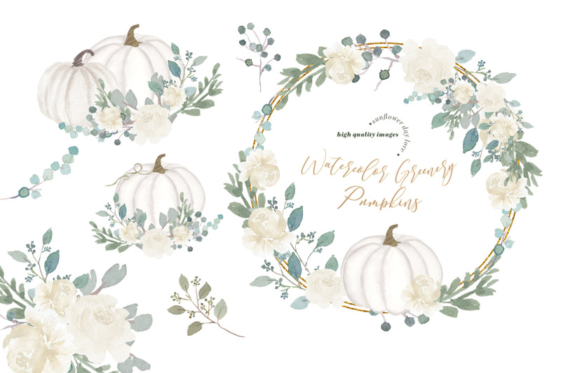 white-flowers-pumpkin-clipart-white-cream-pumpkin-illustration