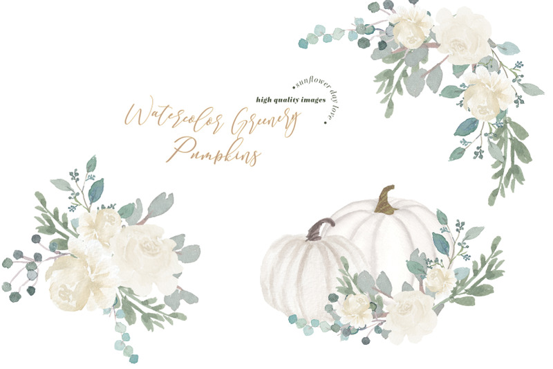 white-flowers-pumpkin-clipart-white-cream-pumpkin-illustration