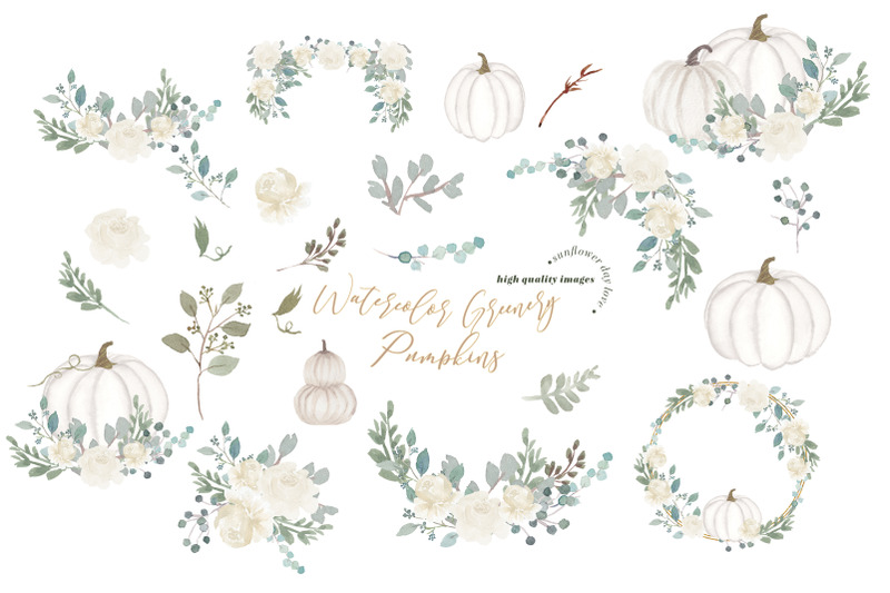 white-flowers-pumpkin-clipart-white-cream-pumpkin-illustration