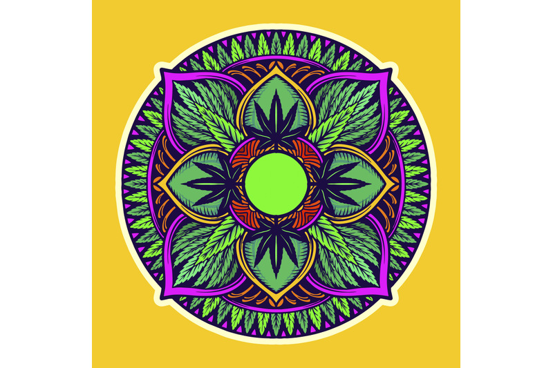 weed-leaf-mandala-trippy-tapestry