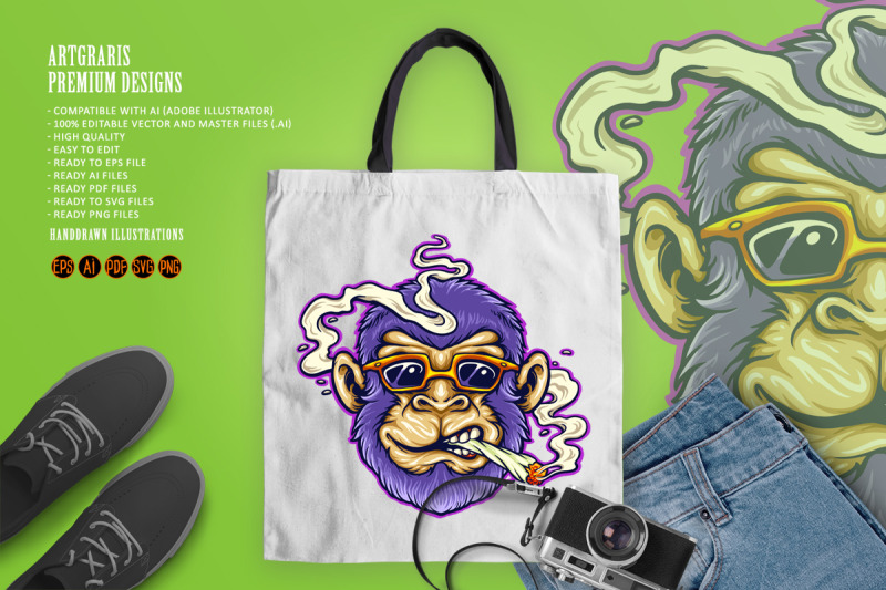 cool-monkey-stoner-cannabis-smoking