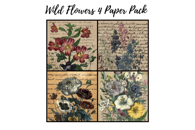 wild-flowers-4-digital-paper-pack