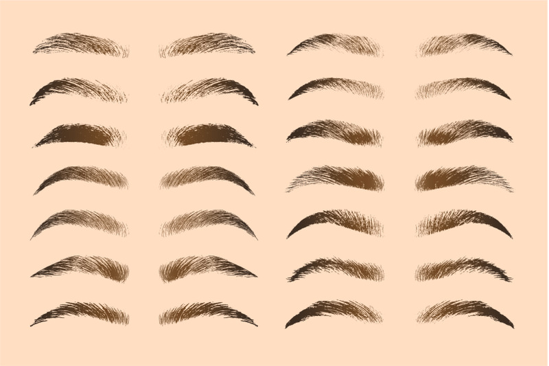 eyebrows-shapes-set