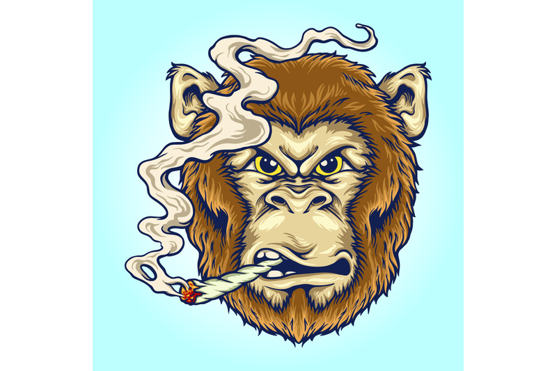 smoke-angry-monkey-illustrations
