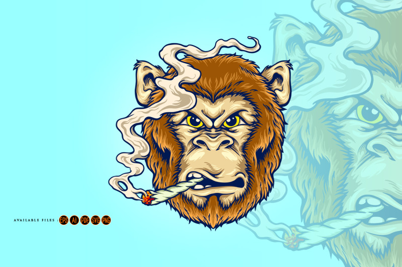 smoke-angry-monkey-illustrations