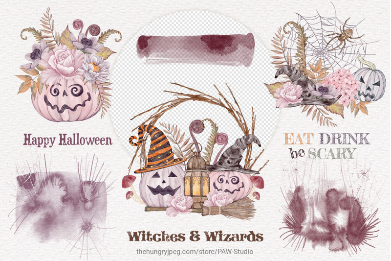 halloween-cards-spooky-pumpkins-amp-fall-flowers