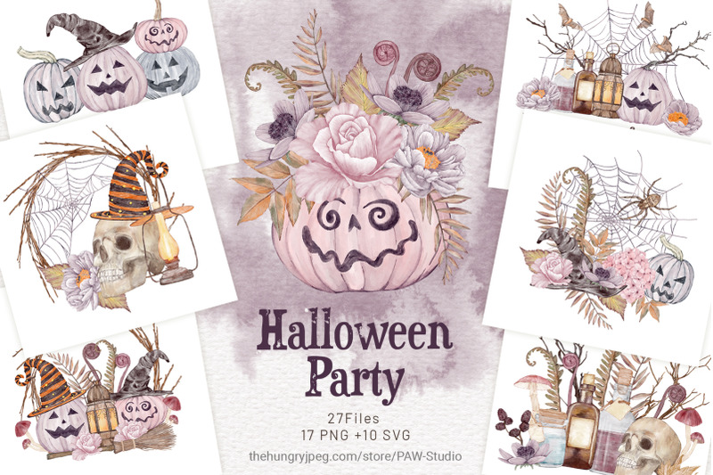 halloween-cards-spooky-pumpkins-amp-fall-flowers
