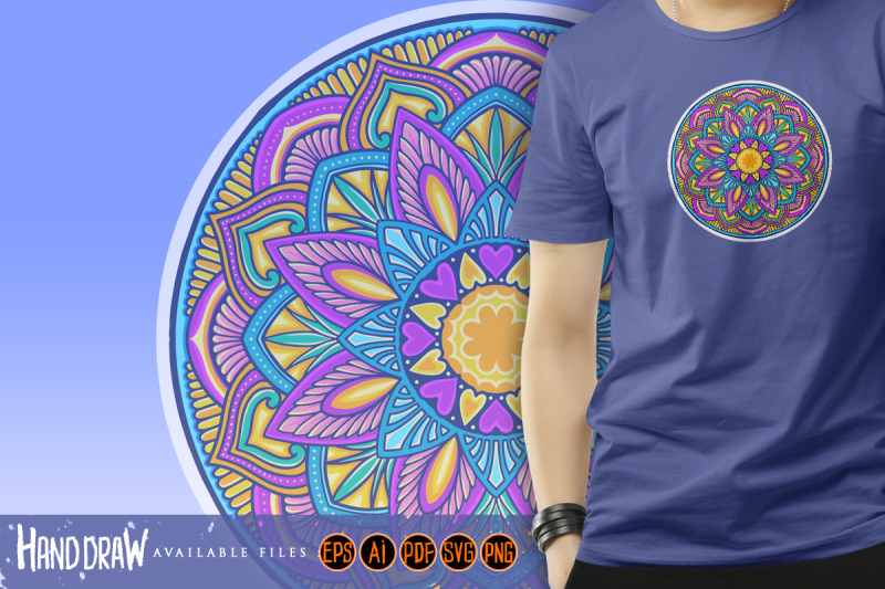 mandala-colorful-love-leaf