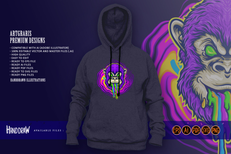 monkey-trippy-psychedelic-mascot