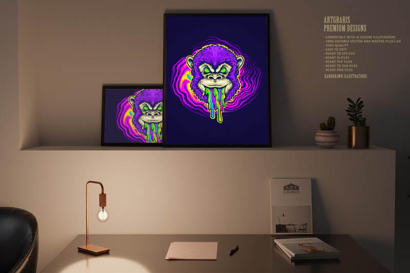 monkey-trippy-psychedelic-mascot