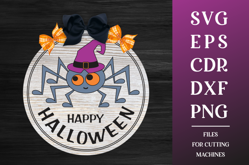 happy-halloween-round-sign-svg-with-spider