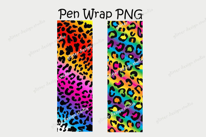 leopard-pen-wraps-cheetah-pen-wrap-personalized-glitter-pen-wrap-pe