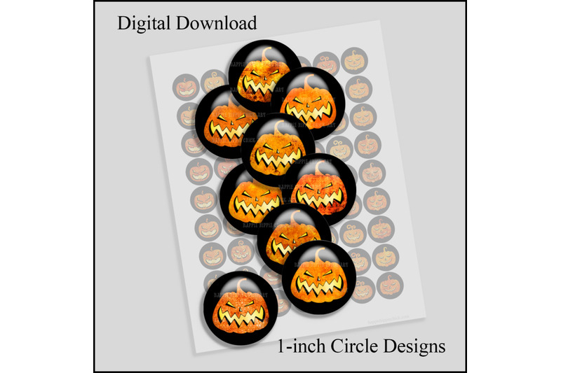 abstract-glowing-jack-o-lantern-1-inch-circles-printable-sheet