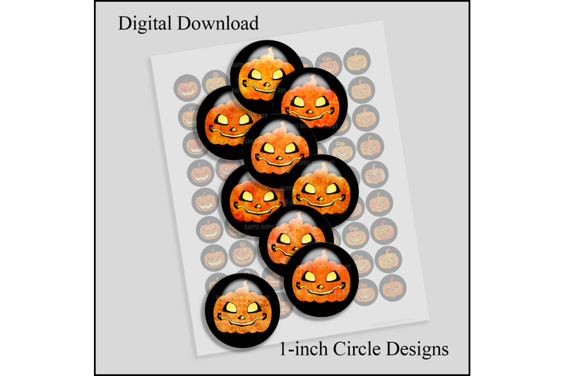 abstract-glowing-jack-o-lantern-1-inch-circles-printable-sheet