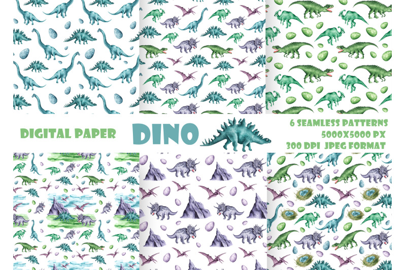 dinosaurs-seamless-pattern-dino-watercolor-digital-paper-baby-boy