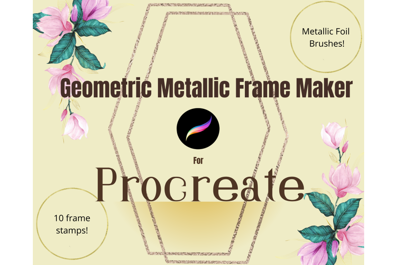 geometric-metallic-frame-toolkit-for-procreate-stamps-and-brushes