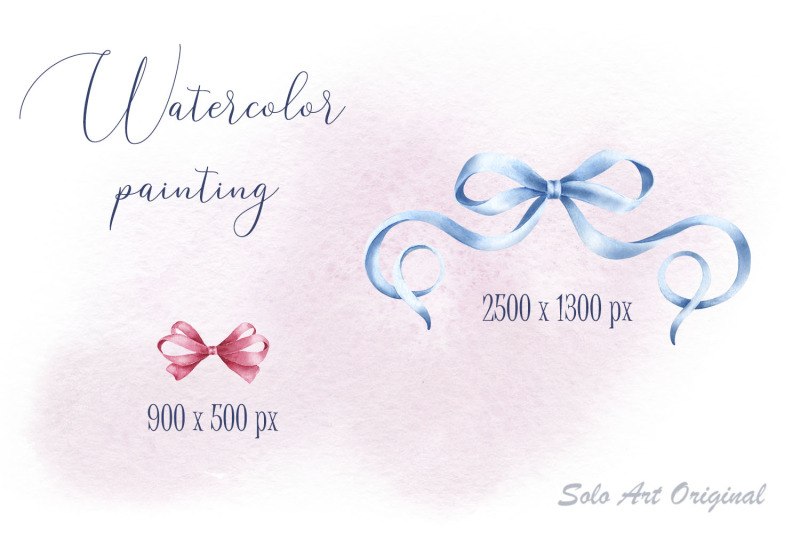 multi-colored-bows-clipart-set-watercolor-individual-elements-png