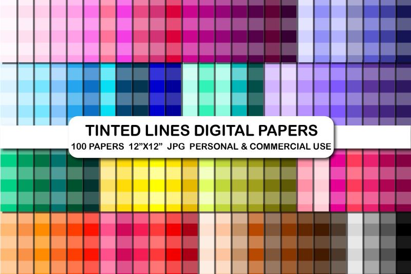 100-tinted-horizontal-lines-digital-papers-stripes-paper