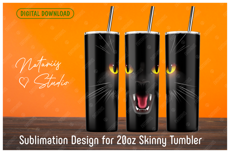 black-cat-sublimation-design-20oz-skinny-tumbler