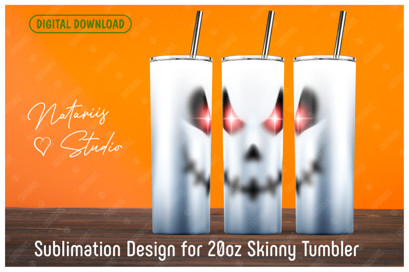 ghost-sublimation-design-20oz-skinny-tumbler