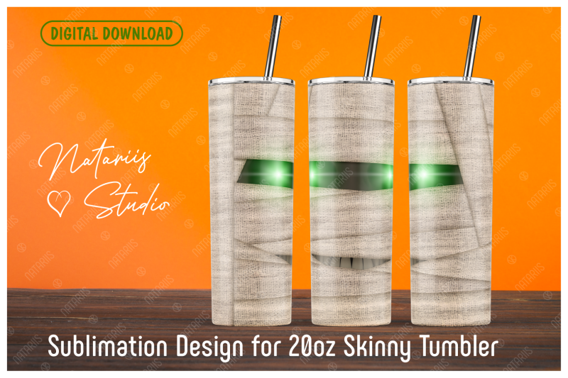 mummy-sublimation-design-20oz-skinny-tumbler